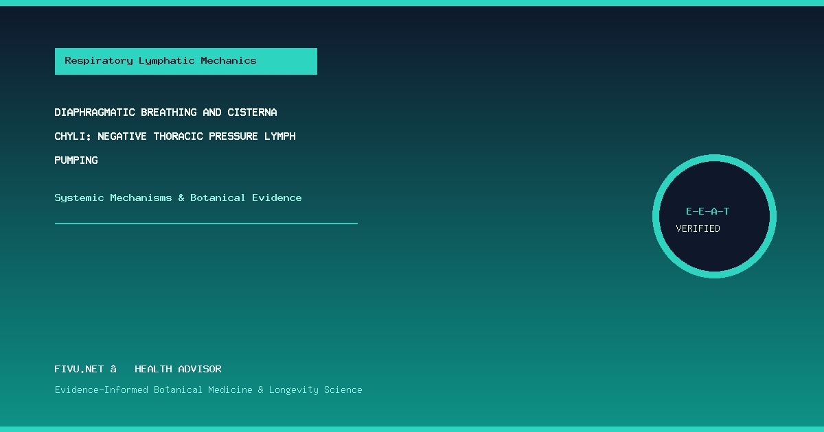 Diaphragmatic Breathing and Cisterna Chyli: Negative Thoracic Pressure Lymph Pumping