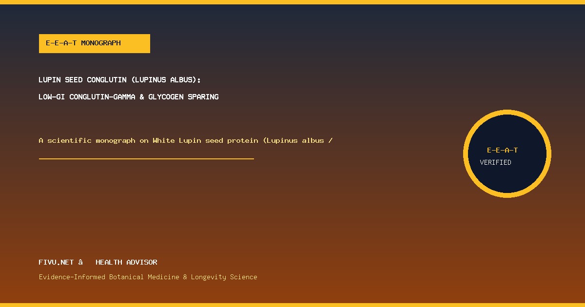 Lupin Seed Conglutin (Lupinus albus): Low-GI Conglutin-Gamma & Glycogen Sparing