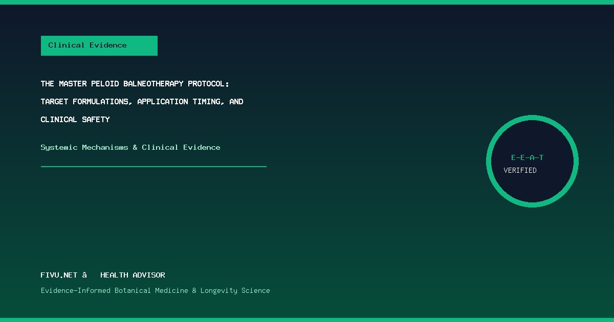 The Master Peloid Balneotherapy Protocol: Target Formulations, Application Timing, and Clinical Safety