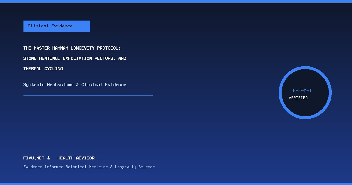 The Master Hammam Longevity Protocol: Stone Heating, Exfoliation Vectors, and Thermal Cycling