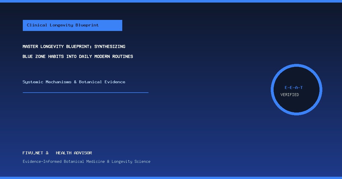 Master Longevity Blueprint: Synthesizing Blue Zone Habits into Daily Modern Routines