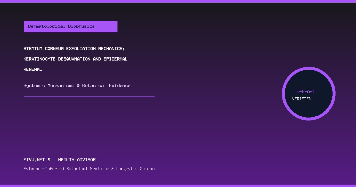 Stratum Corneum Exfoliation Mechanics: Keratinocyte Desquamation and Epidermal Renewal
